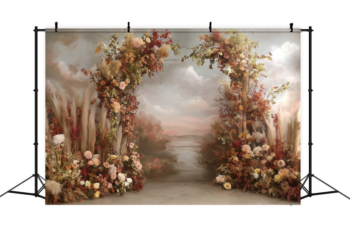 Bohemian Style Hintergrund Dusk Meadow Archway Fotohintergrund MRR7-252