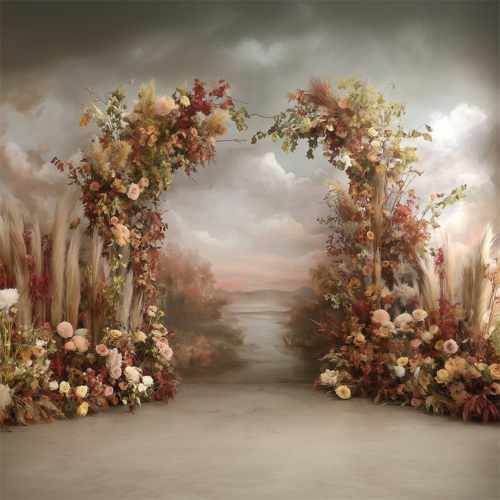 Bohemian Style Hintergrund Dusk Meadow Archway Fotohintergrund MRR7-252