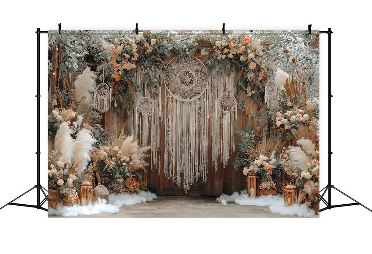 Boho Backdrops Floral Boho Traumfänger Fotohintergrund MRR7-258
