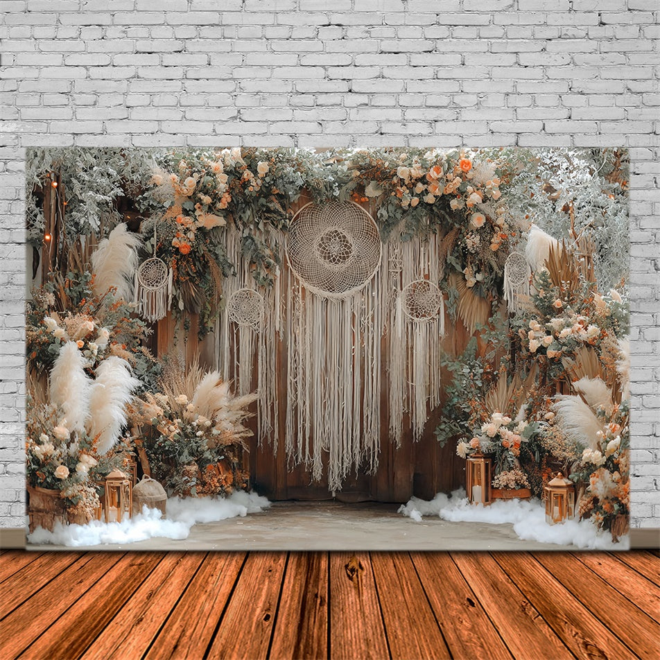 Boho Backdrops Floral Boho Traumfänger Fotohintergrund MRR7-258