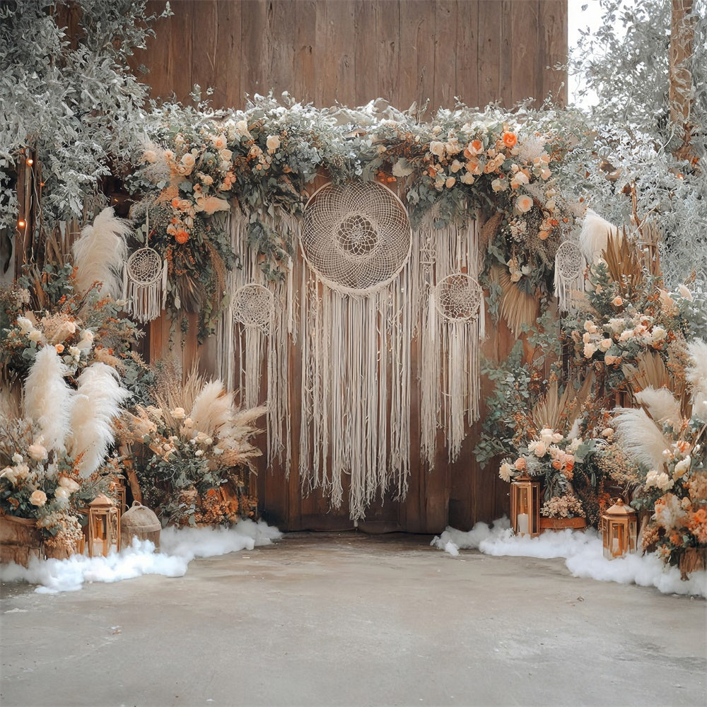 Boho Backdrops Floral Boho Traumfänger Fotohintergrund MRR7-258