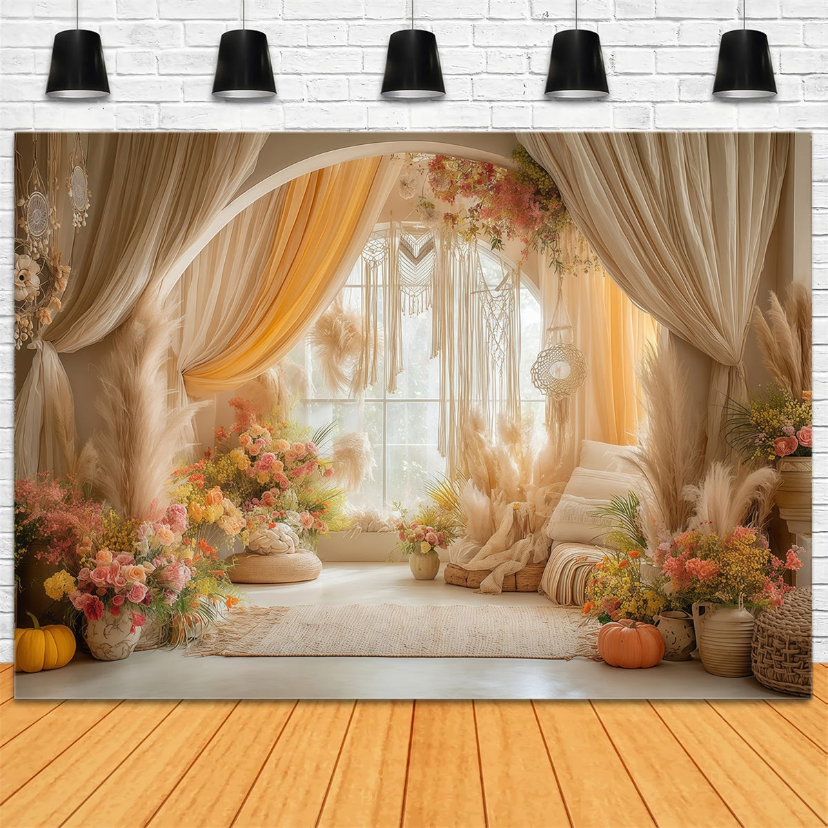 Boho Fotografie Hintergrund Boho Gemütliches Zimmer Hintergrund MRR7-261