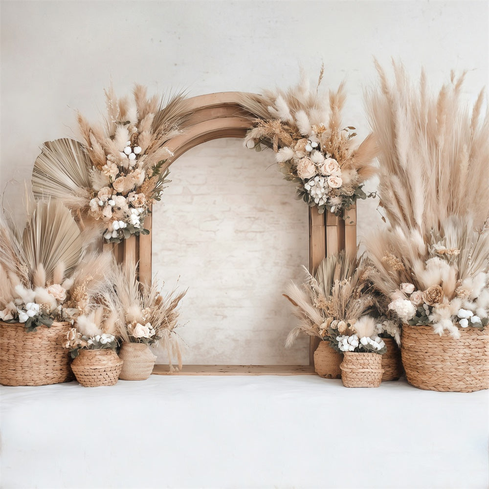 Bohème-Hintergrund Rustikale Blüte Eleganz Fotohintergrund MRR7-267