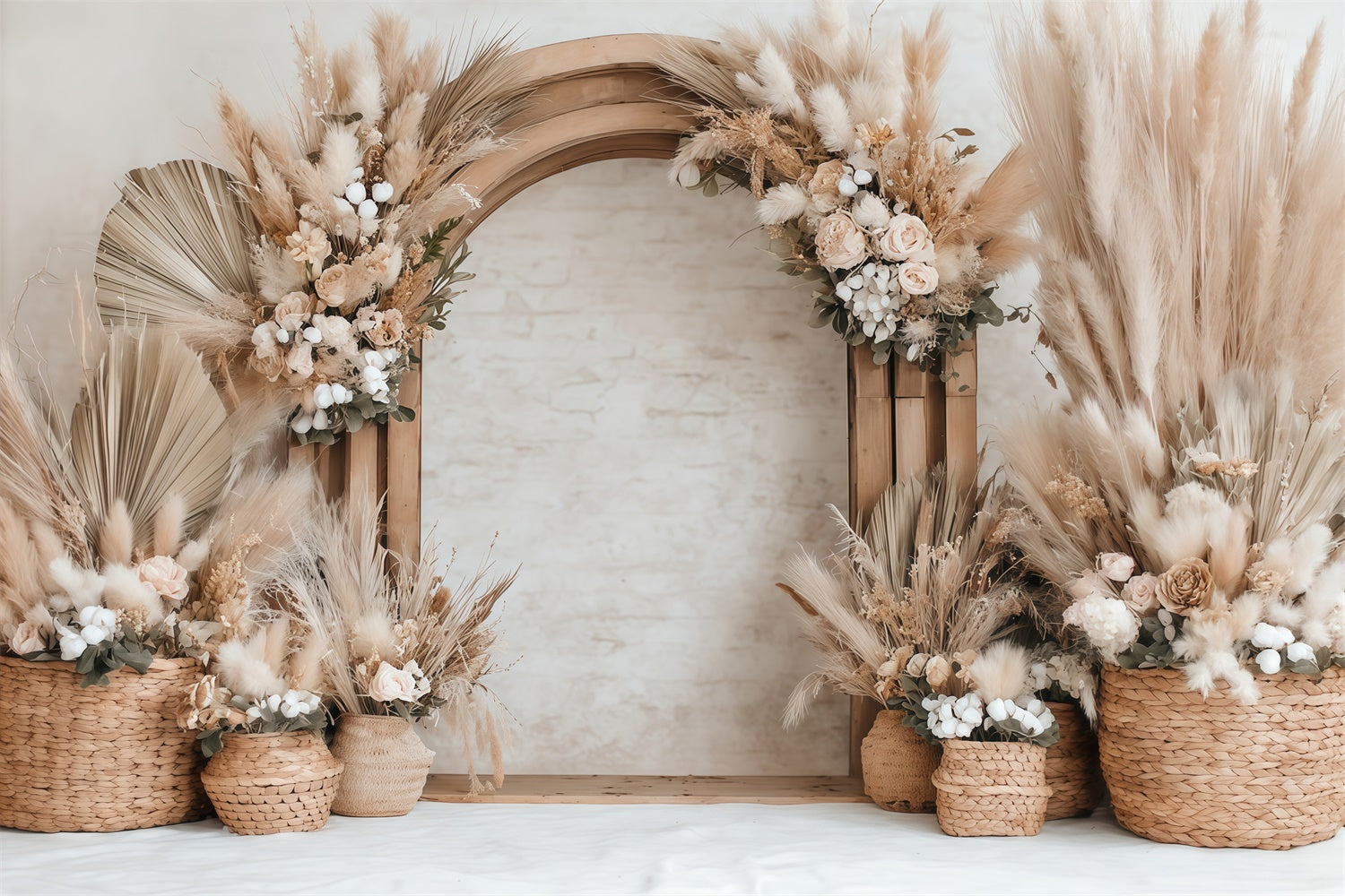 Bohème-Hintergrund Rustikale Blüte Eleganz Fotohintergrund MRR7-267