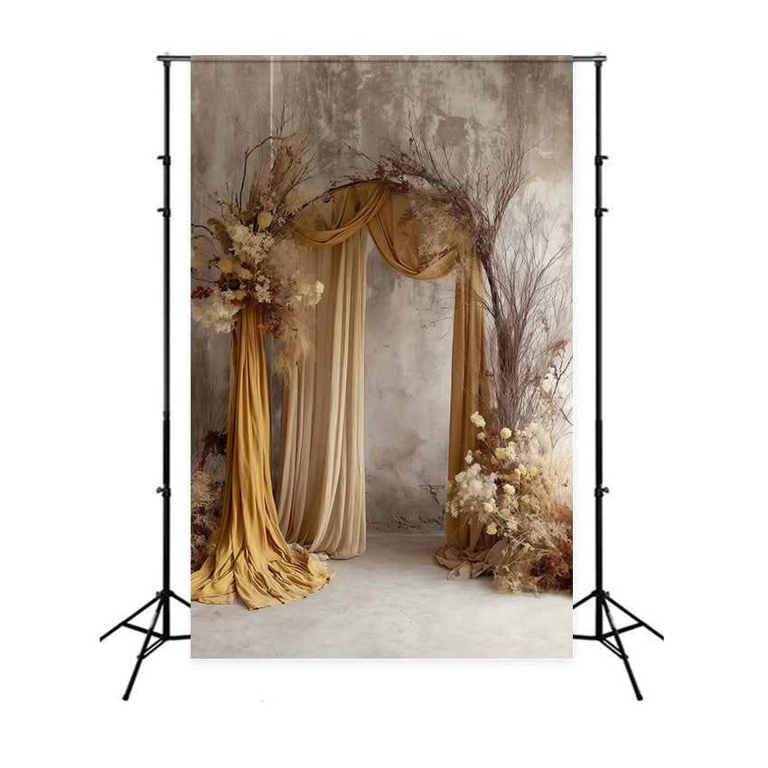 Boho Fotohintergrund Getrocknete Blüte Eleganz Hintergrund MRR7-279