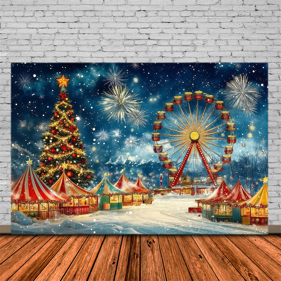 Weihnachts-Hintergrundbilder Festlicher Winter Jahrmarkt Hintergrund MRR7-58