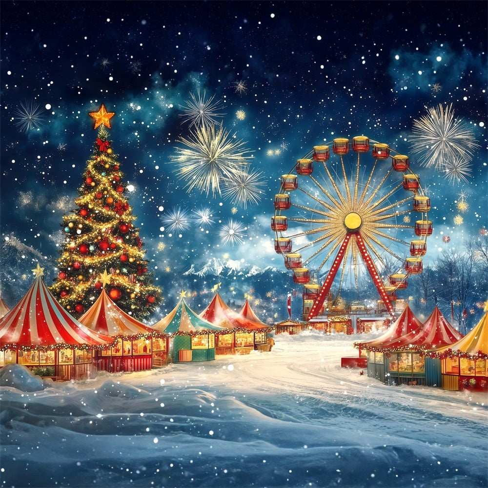 Weihnachts-Hintergrundbilder Festlicher Winter Jahrmarkt Hintergrund MRR7-58