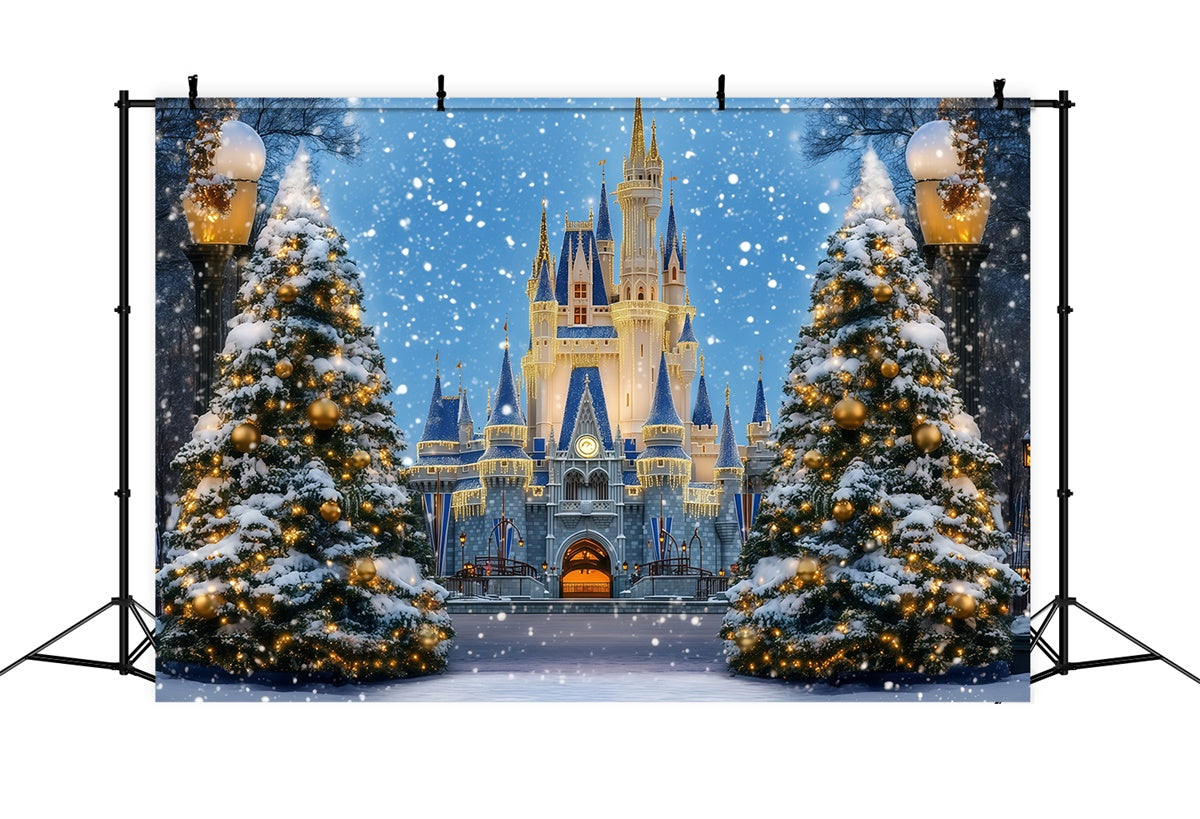 Weihnachtsbaum Kulisse Enchanted Holiday Castle Kulisse MRR7-59
