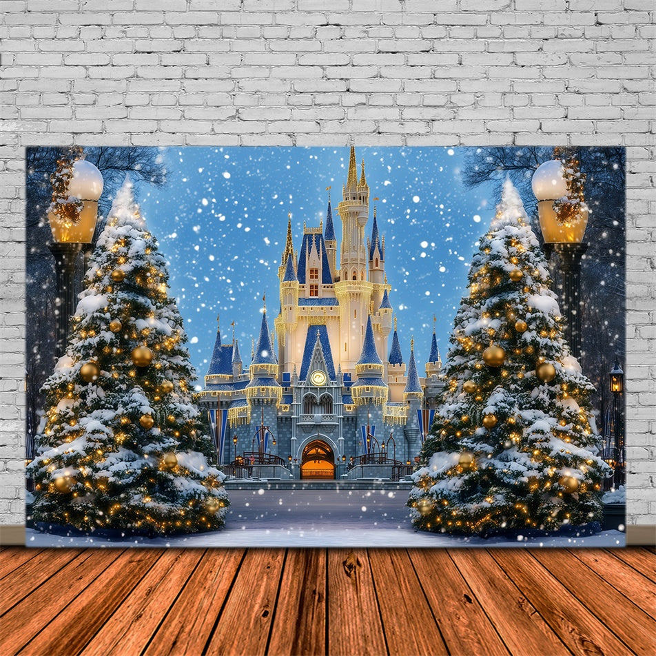 Weihnachtsbaum Kulisse Enchanted Holiday Castle Kulisse MRR7-59