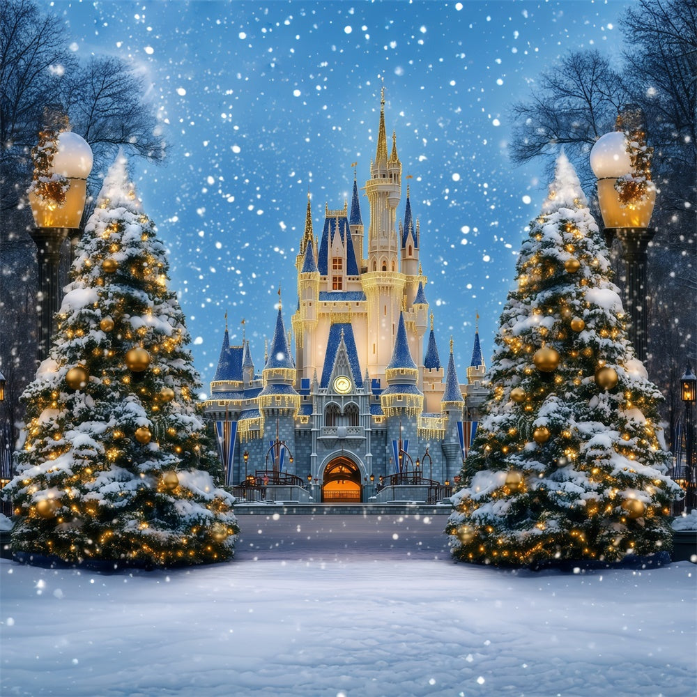 Weihnachtsbaum Kulisse Enchanted Holiday Castle Kulisse MRR7-59