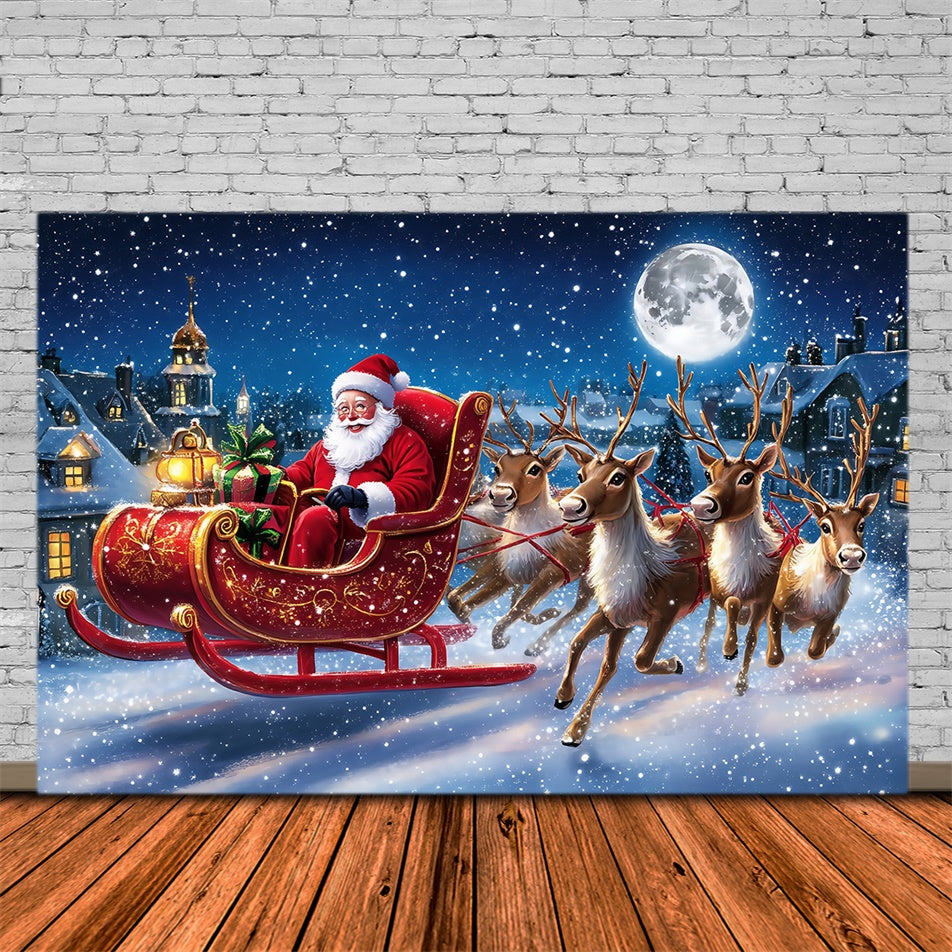 Weihnachtshintergrund Ideen Santa Rentier Abenteuer Hintergrund MRR7-60
