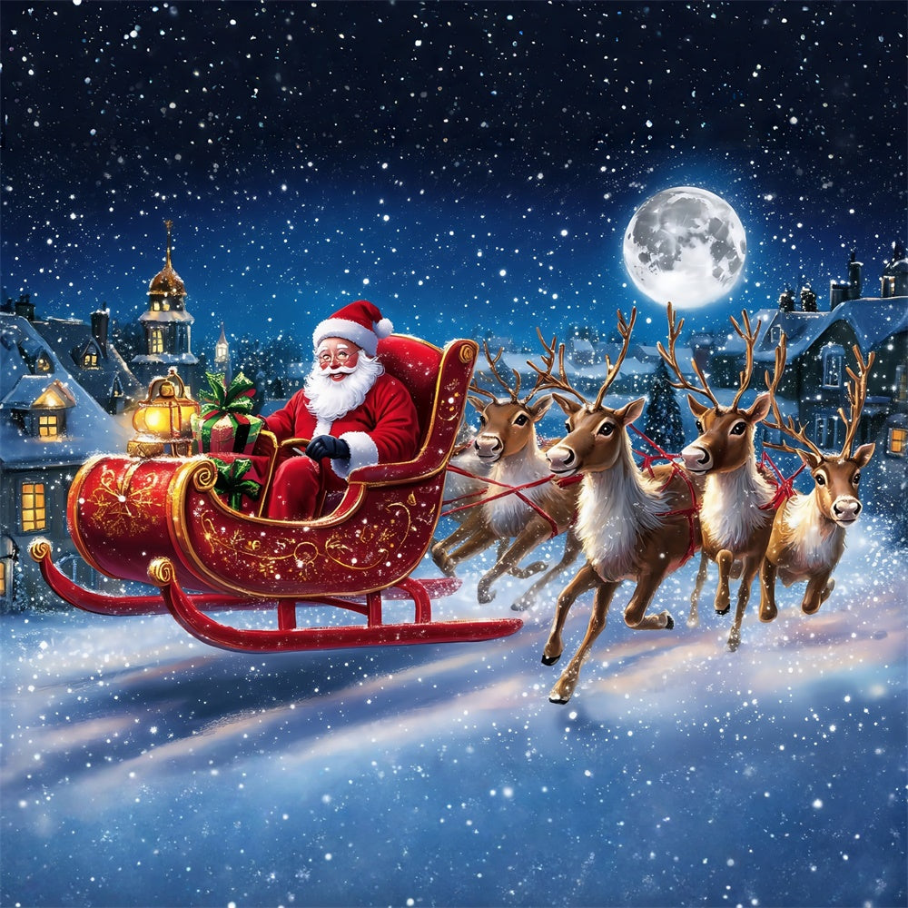 Weihnachtshintergrund Ideen Santa Rentier Abenteuer Hintergrund MRR7-60