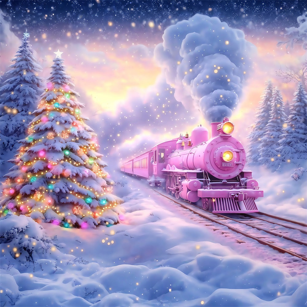 Weihnachten Fotokulissen Magische Schneereise Hintergrund MRR7-61