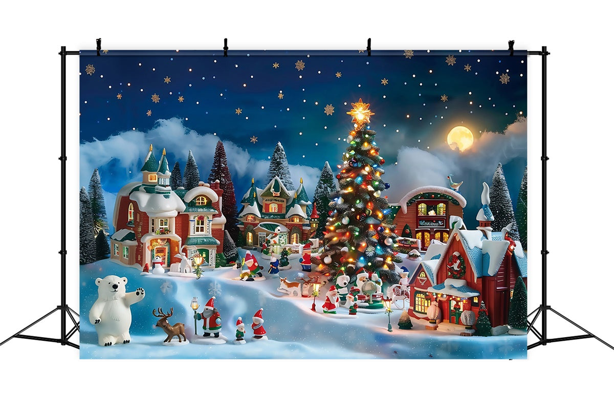 Weihnachten Fotokulissen Mini Stadt Fantasy Hintergrund MRR7-67