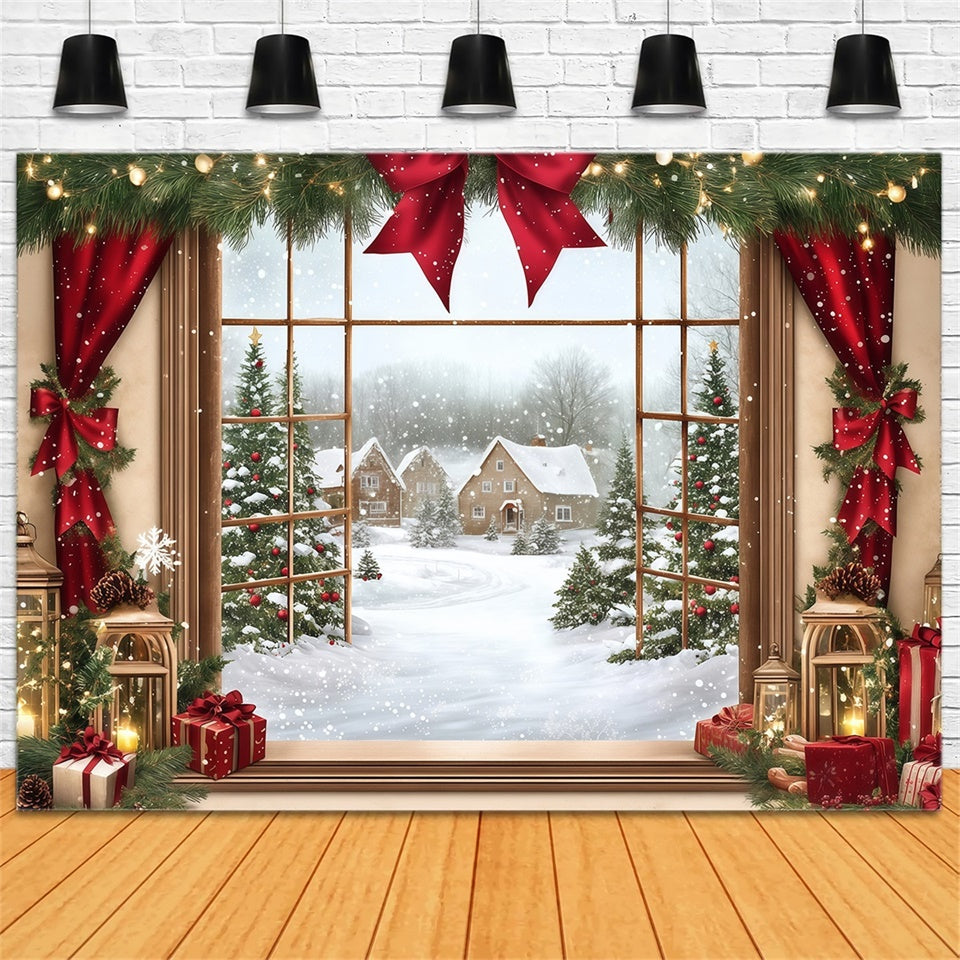 Weihnachten Fotohintergrund Holiday Window Magic Backdrop MRR7-68