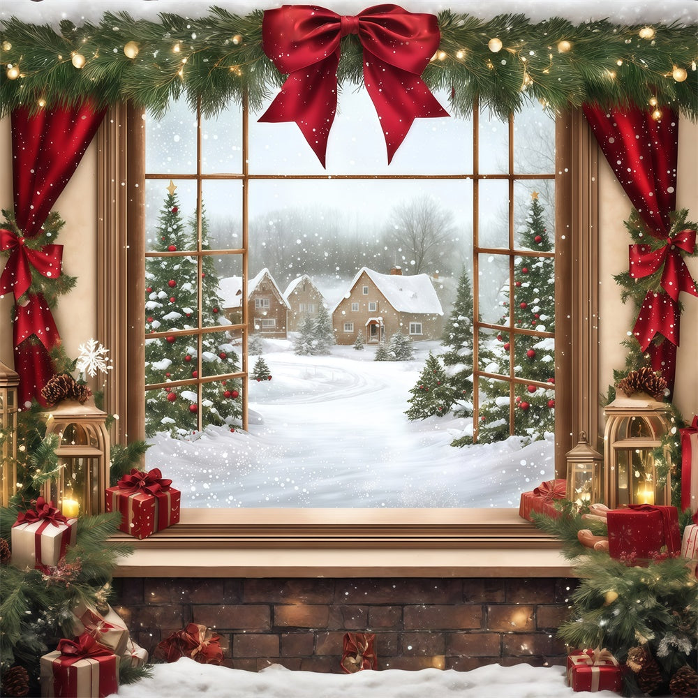 Weihnachten Fotohintergrund Holiday Window Magic Backdrop MRR7-68
