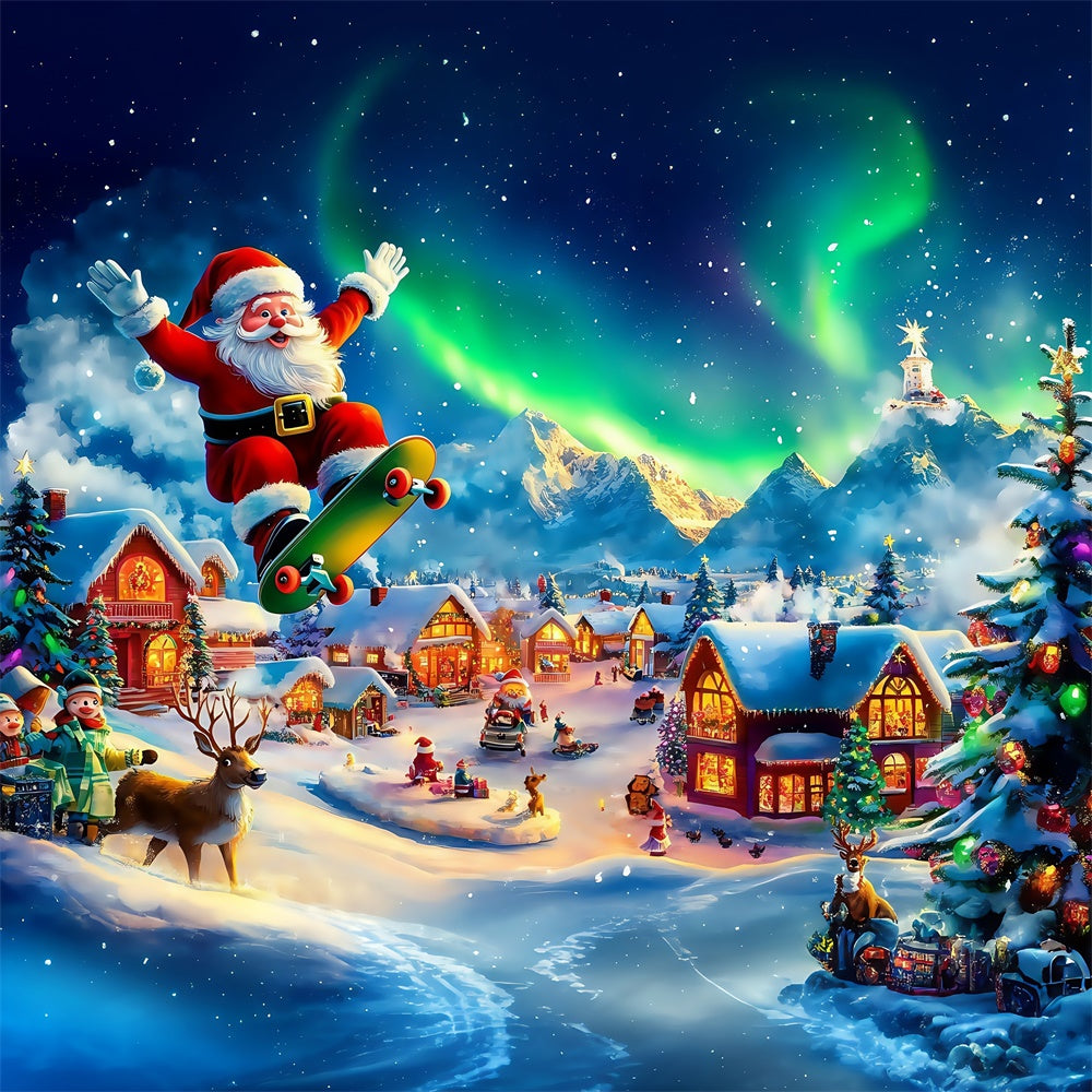 Weihnachtsdorf Backdrop Santa Winter Joy Backdrop MRR7-71