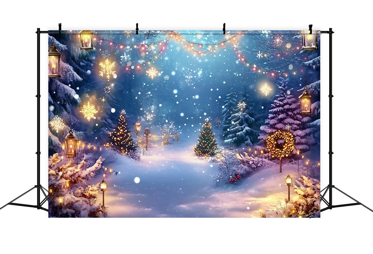 Weihnachten Backdrop Dreamy Winter Garland Wald Backdrop MRR7-78