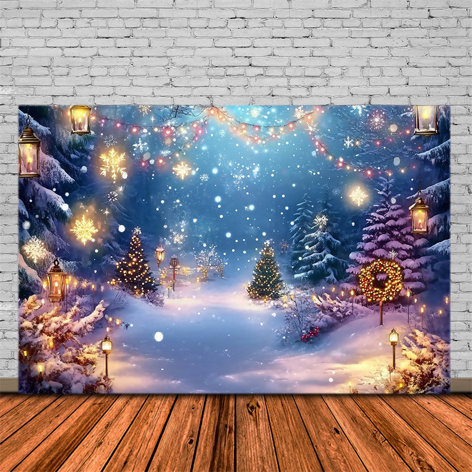 Weihnachten Backdrop Dreamy Winter Garland Wald Backdrop MRR7-78