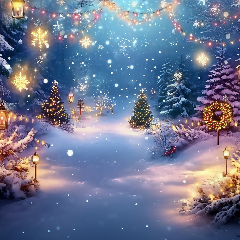 Weihnachten Backdrop Dreamy Winter Garland Wald Backdrop MRR7-78