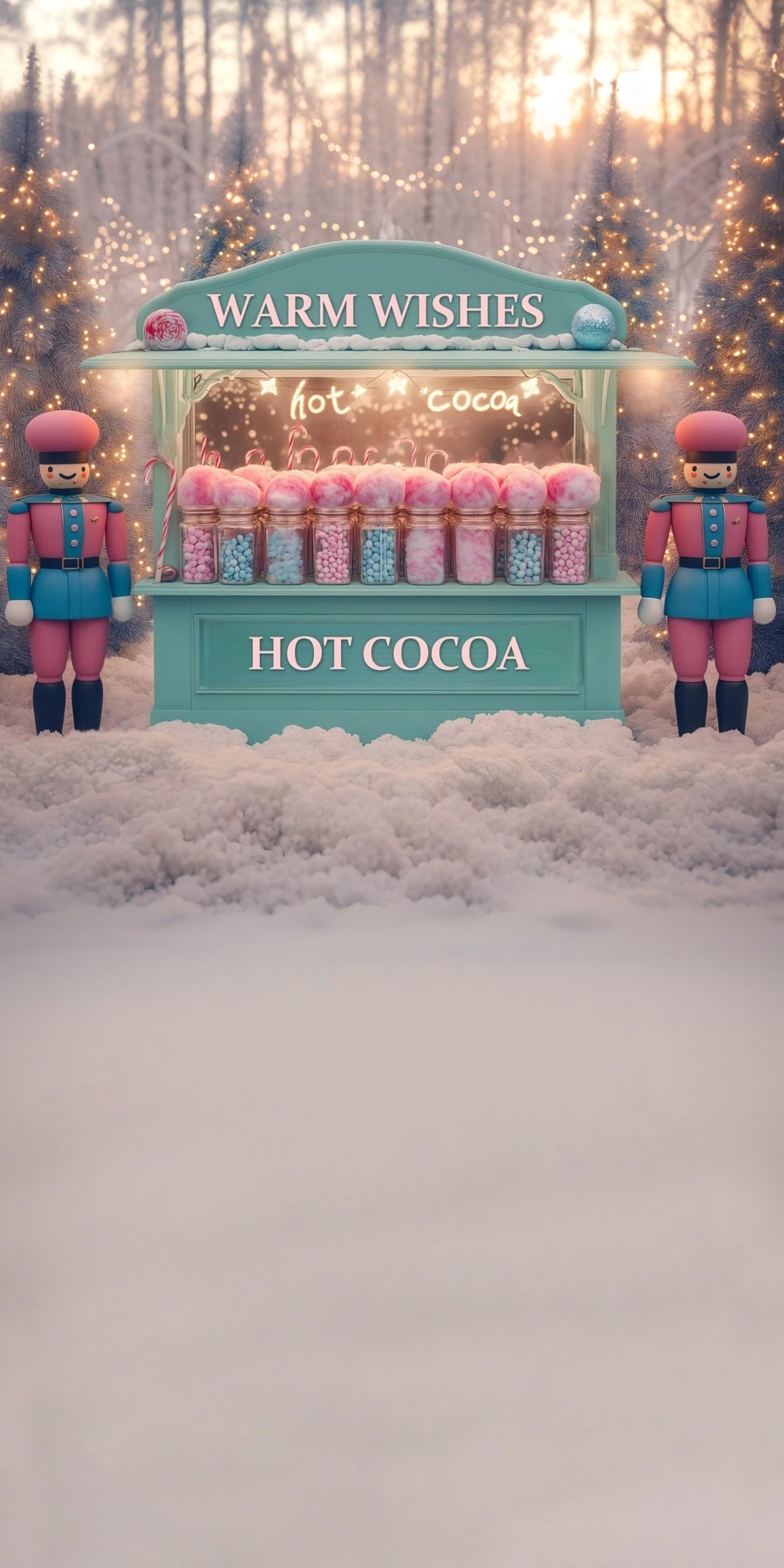 Holiday Backdrop Fantasy Nussknacker Hot Cocoa Candy Store Weihnachten Studiohintergrund 10x10 MRR8-110