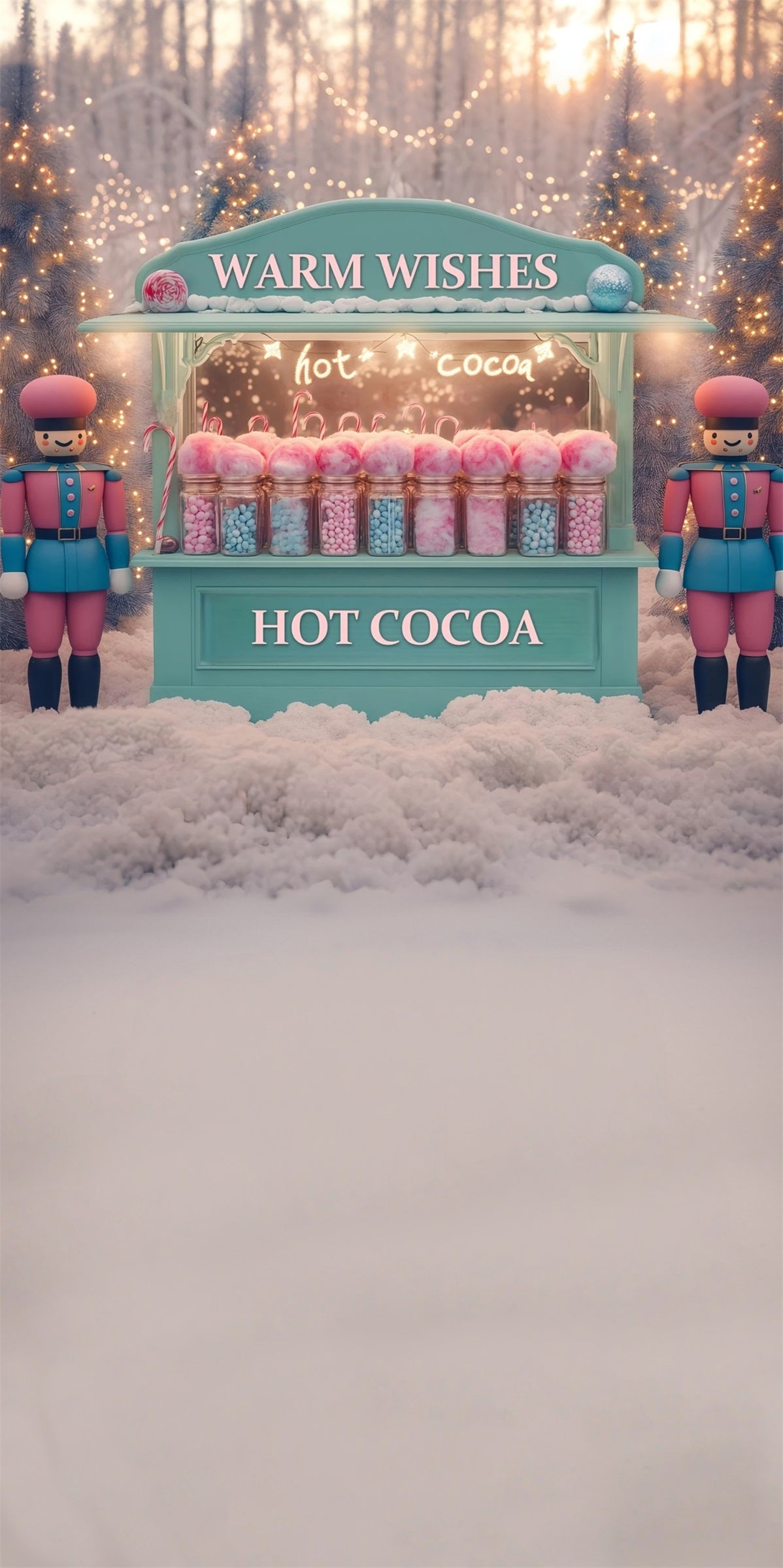Holiday Backdrop Fantasy Nussknacker Hot Cocoa Candy Store Weihnachten Studiohintergrund 10x10 MRR8-110