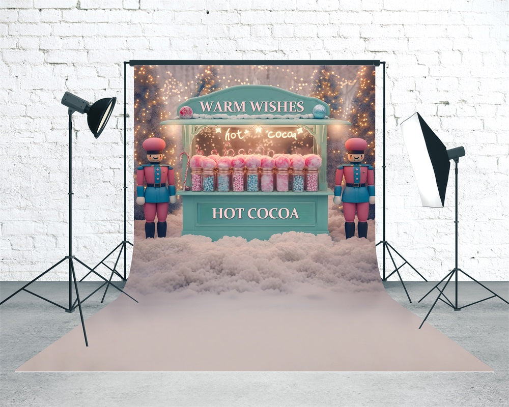 Holiday Backdrop Fantasy Nussknacker Hot Cocoa Candy Store Weihnachten Studiohintergrund 10x10 MRR8-110