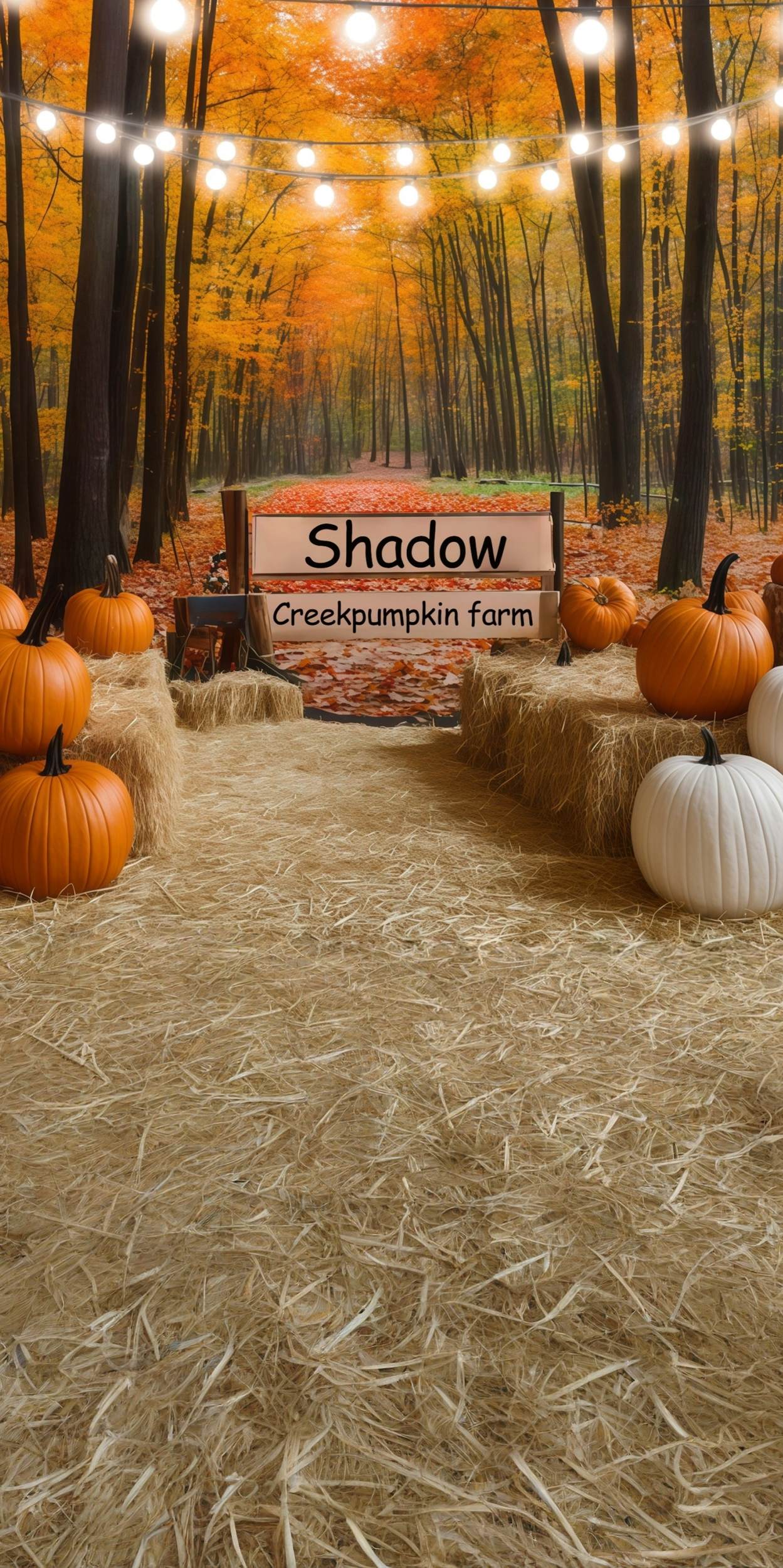 Herbst-Fotohintergrund Shadow Creek Kürbis Farm Sweep-Fotohintergrund MRR8-74