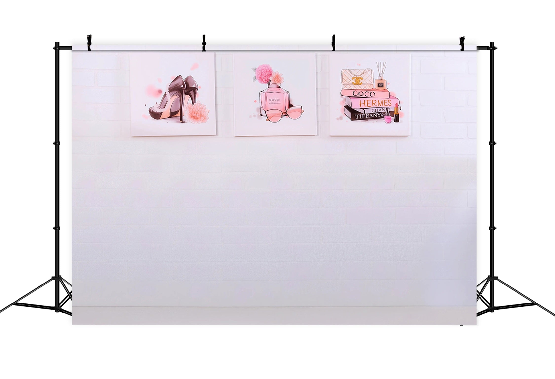 Kinder-Hintergründe Mode-High-Heels Parfüm Bücher Dekor Neugeborenen-Fotohintergrund MRR9-21