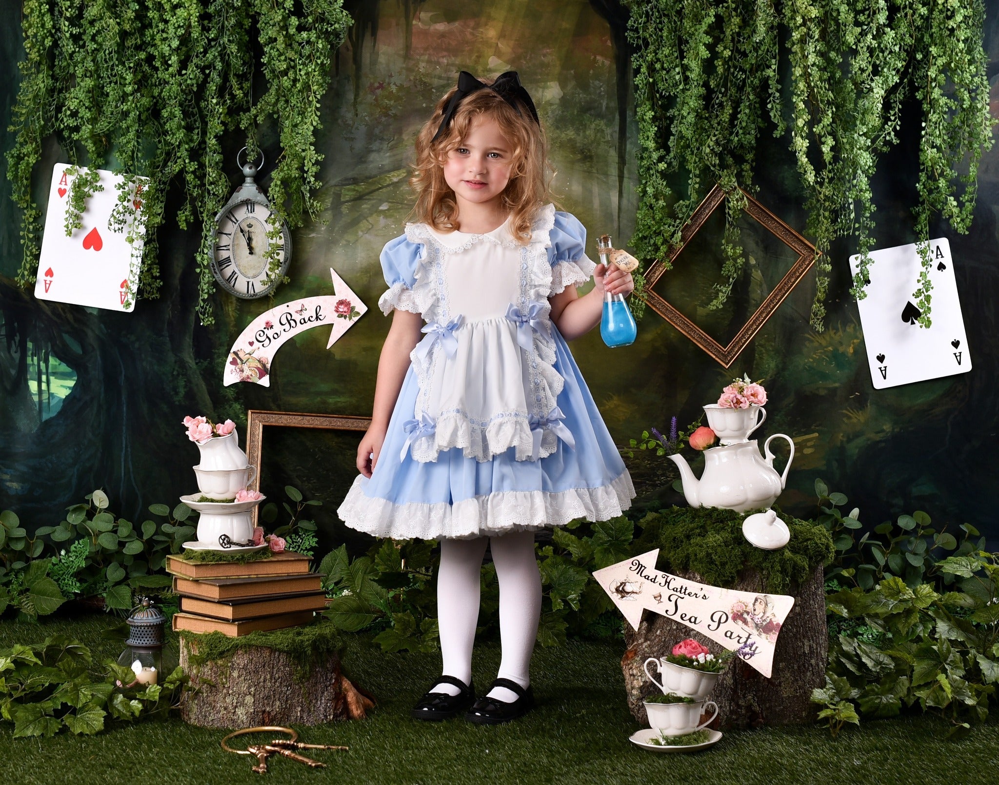 Wald-Fotohintergrund Nebliger verzauberter Waldweg Wald-Foto-Fotohintergrund MRR9-22