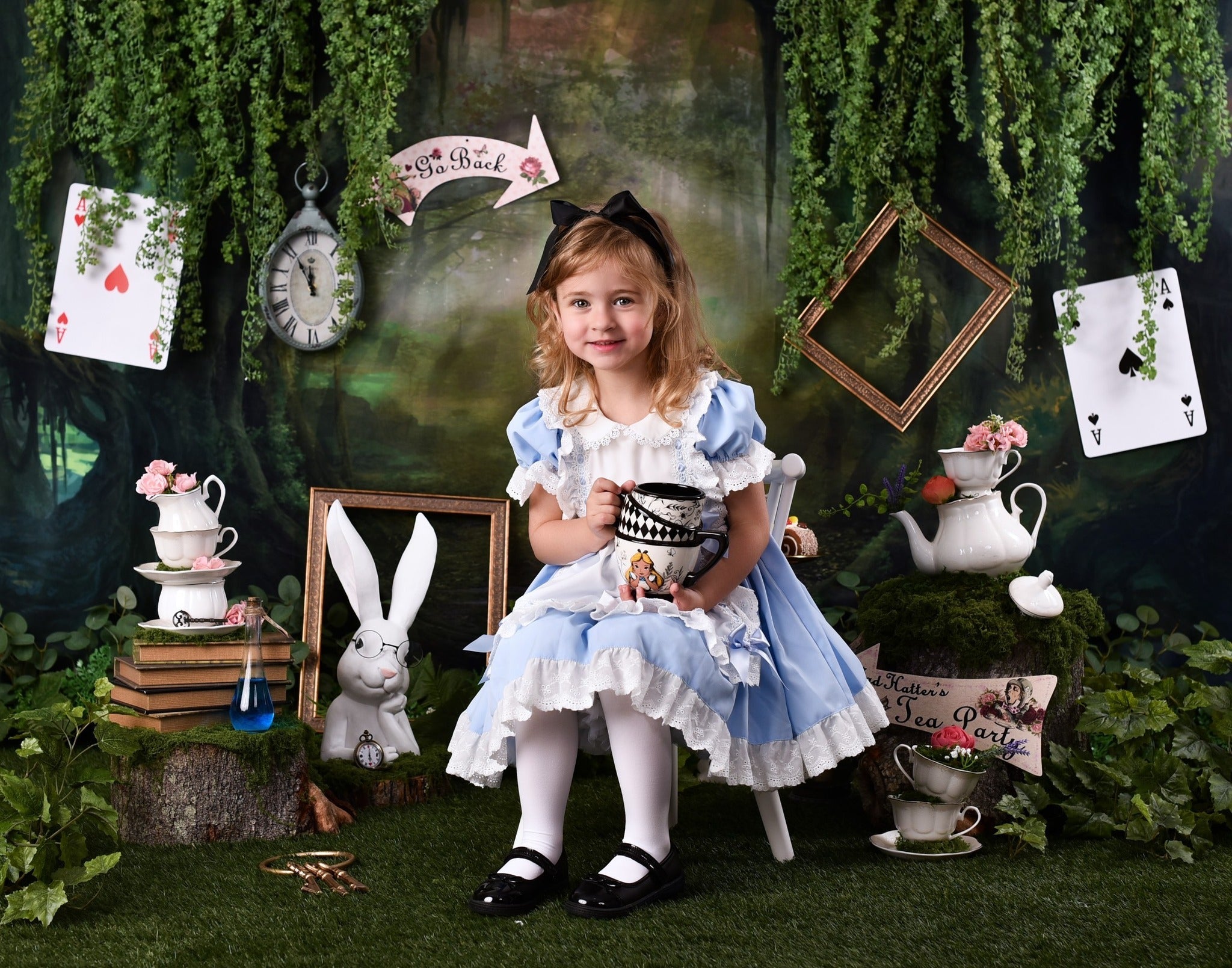 Wald-Fotohintergrund Nebliger verzauberter Waldweg Wald-Foto-Fotohintergrund MRR9-22