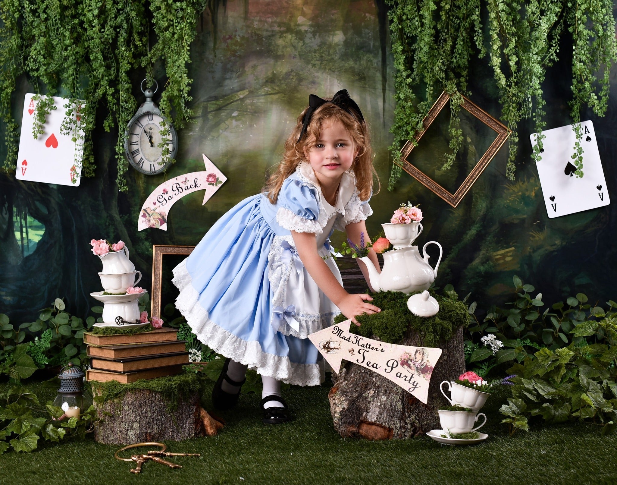 Wald-Fotohintergrund Nebliger verzauberter Waldweg Wald-Foto-Fotohintergrund MRR9-22