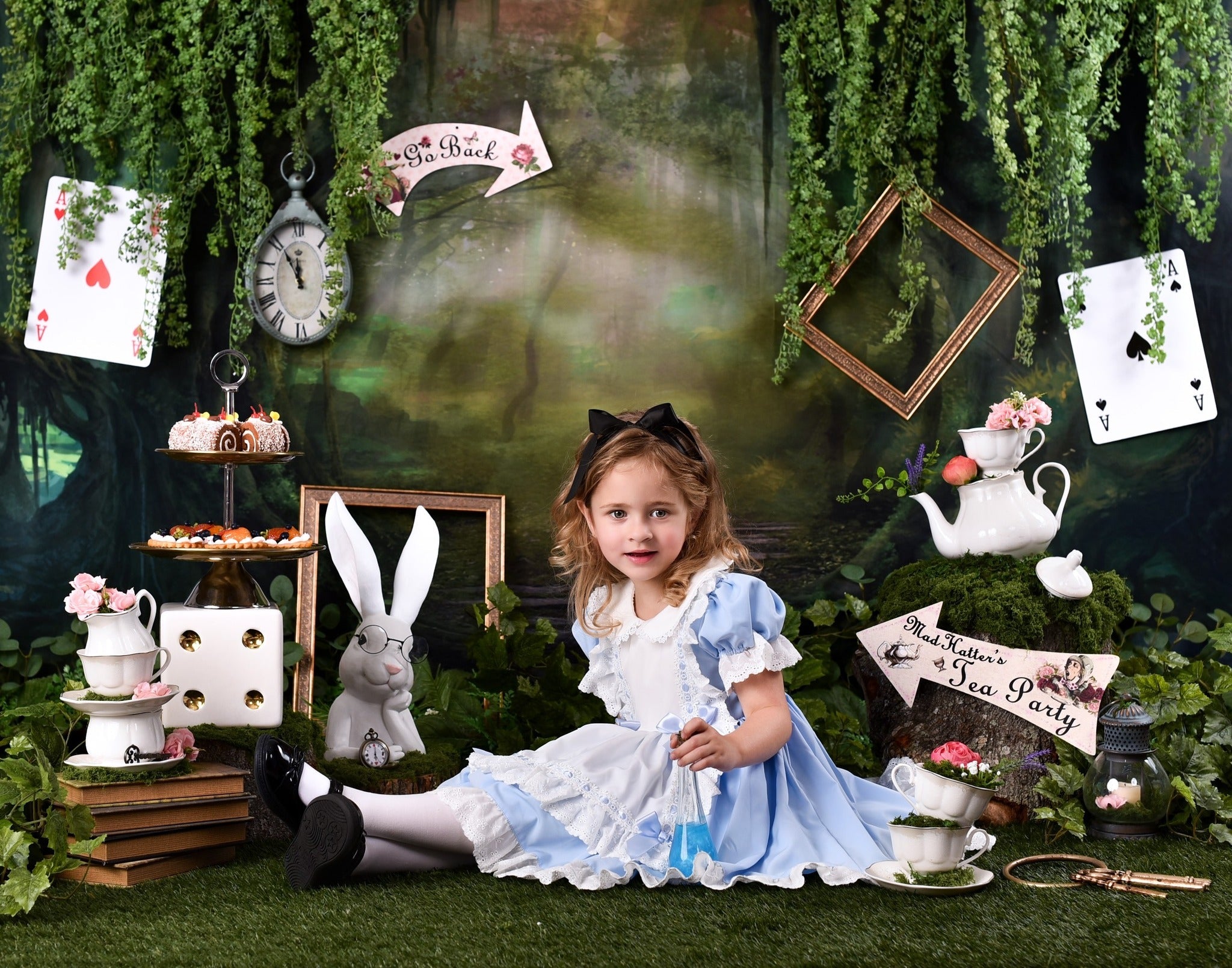 Wald-Fotohintergrund Nebliger verzauberter Waldweg Wald-Foto-Fotohintergrund MRR9-22