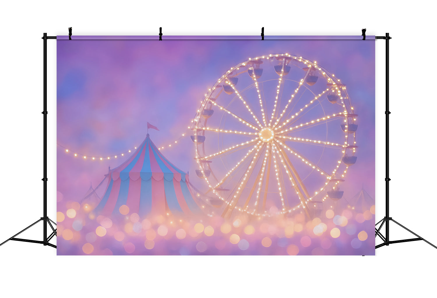 Zirkushintergrund Karneval Riesenrad Zelt Lichter Kinderfotohintergründe MRR9-35