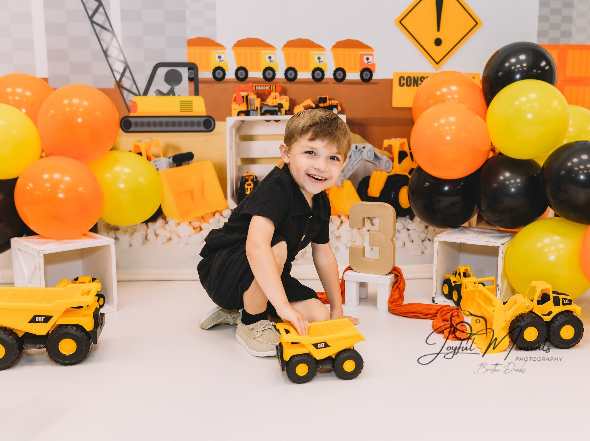 Kinder-Fotohintergrund Baufahrzeuge Spielzeugdisplay Neugeborenen-Fotohintergrund MRR9-9
