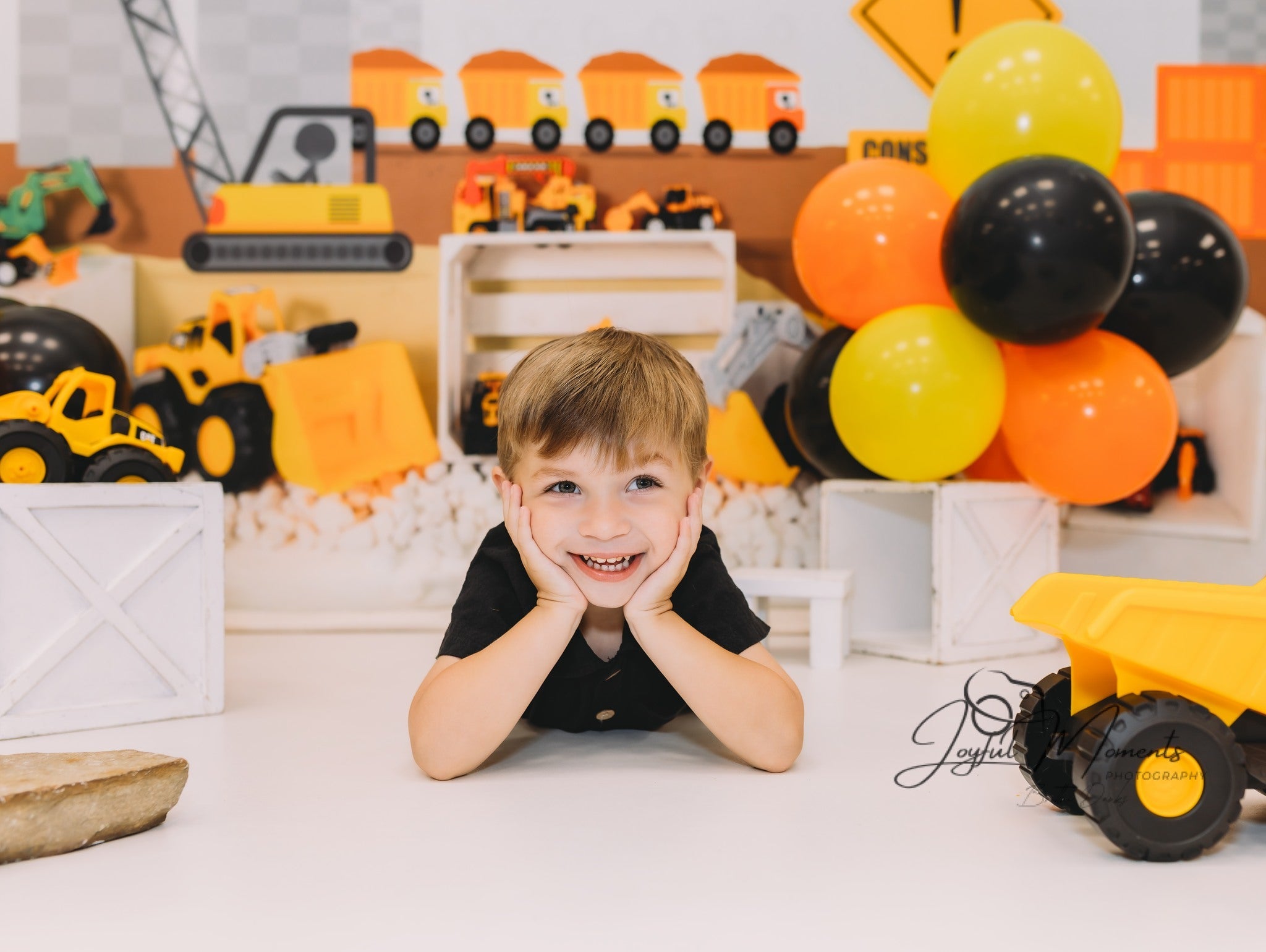 Kinder-Fotohintergrund Baufahrzeuge Spielzeugdisplay Neugeborenen-Fotohintergrund MRR9-9