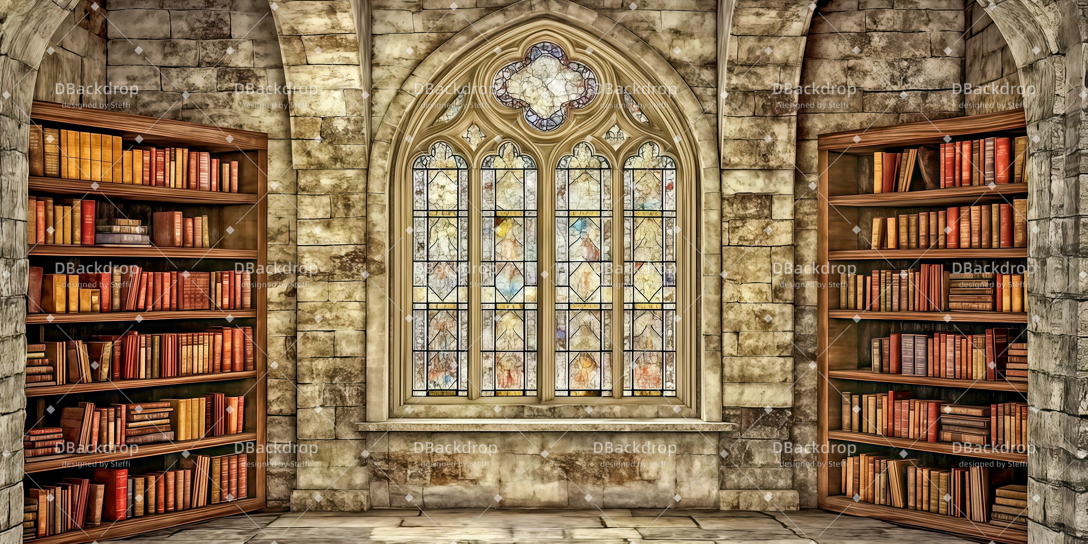 Musikalischer Hintergrund „Klosterbibliothek“ Hintergründe für Theater CSH59-T75