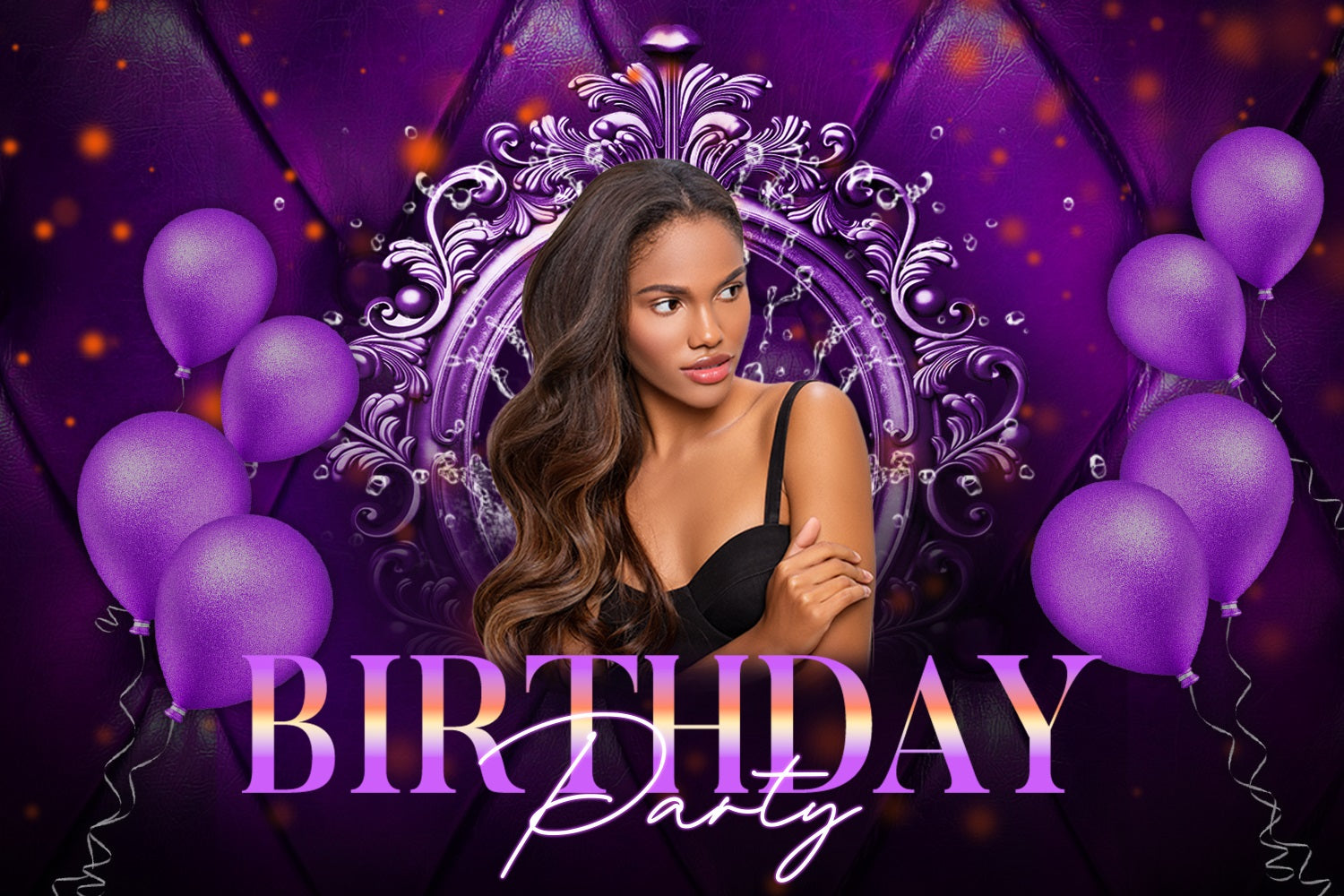 Custom Backdrops für Geburtstage lila Feier Party Backdrop RR1-103