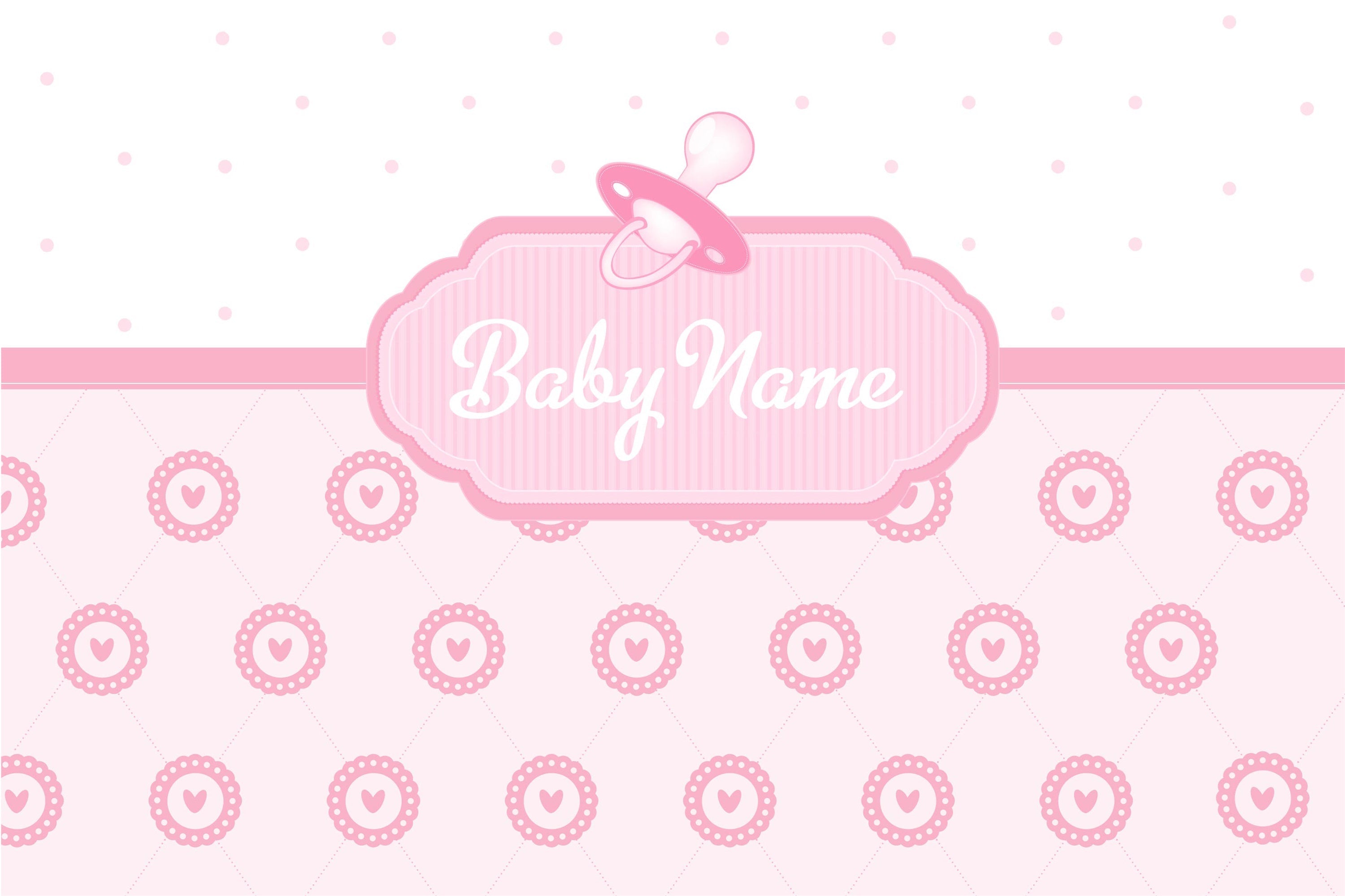 Individuelle Name Geburtstag Backdrop Rosa Baby Thema Backdrop RR12-90