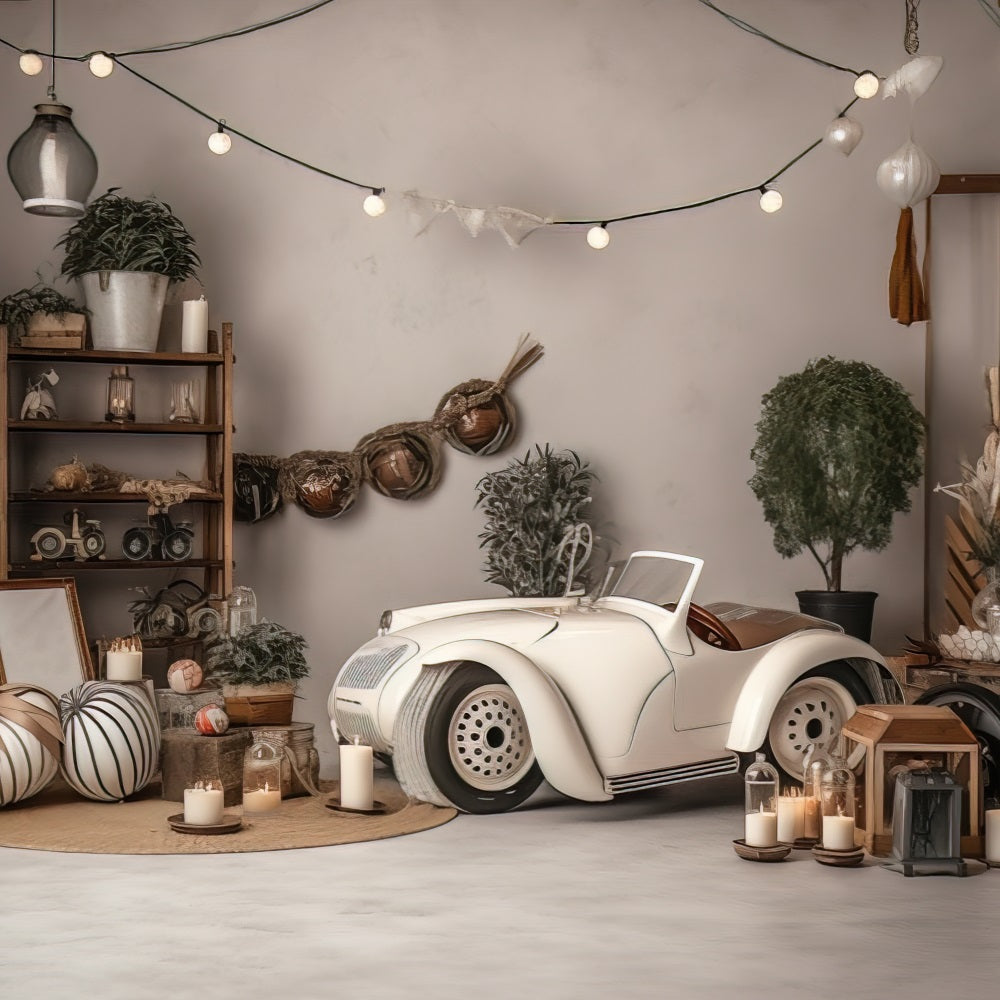 Vintage Creme Cabrio Ins Style Kindliche Kulisse RR5-6