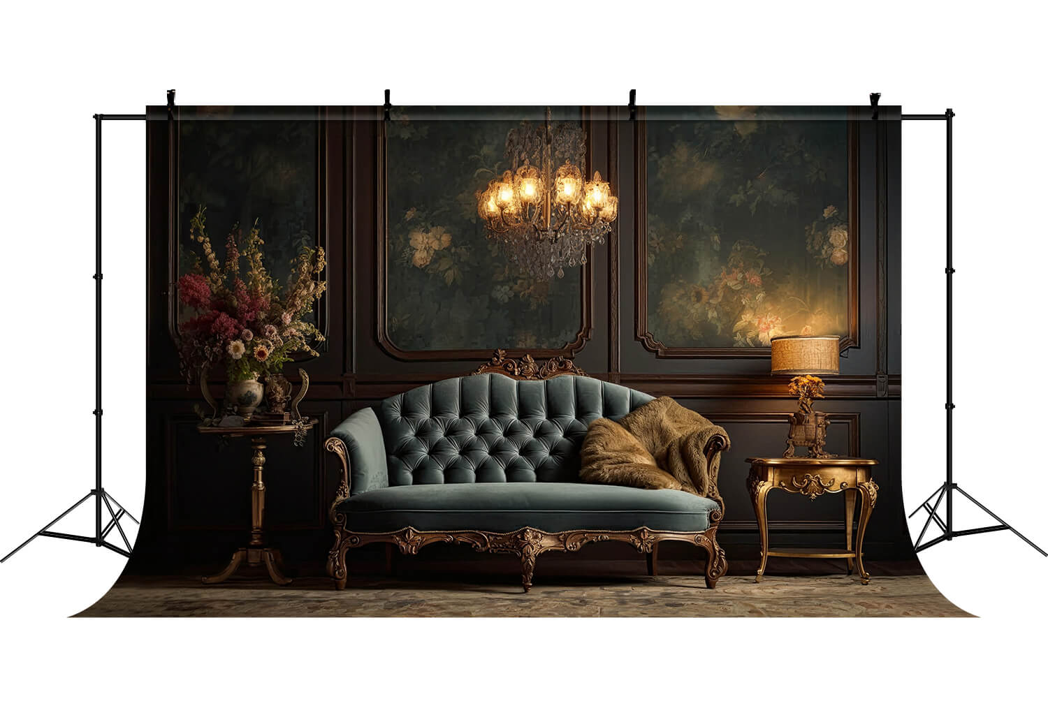 Retro Wand Wohnzimmer Sofa Lampe Hintergrund RR6-61