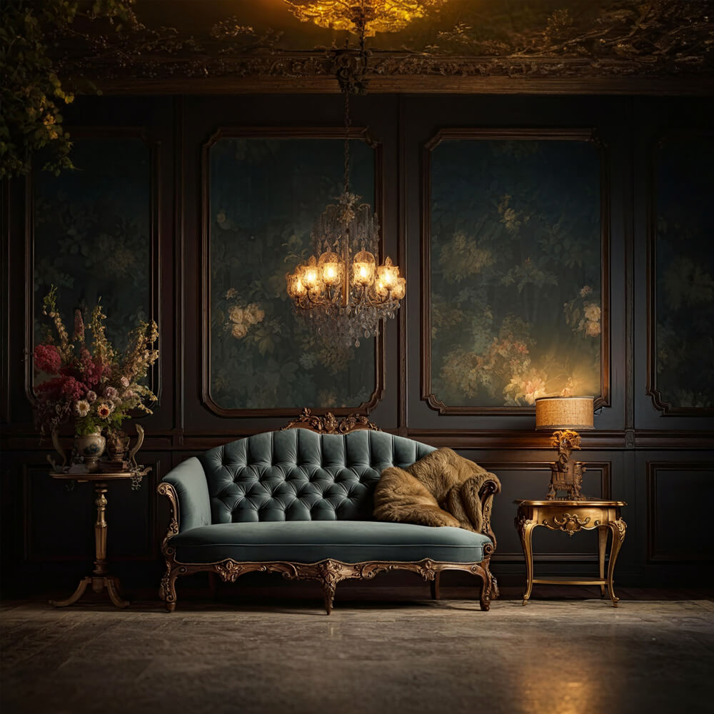 Retro Wand Wohnzimmer Sofa Lampe Hintergrund RR6-61