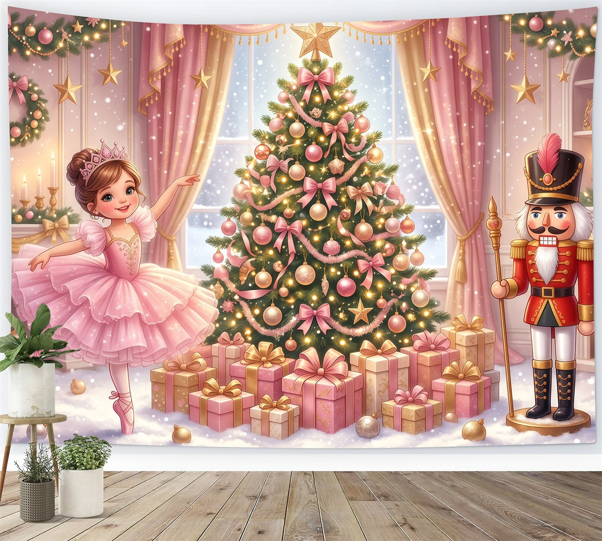 Nussknacker Land Der Süßigkeiten Rosa Ballerina Dekoration RR610-11