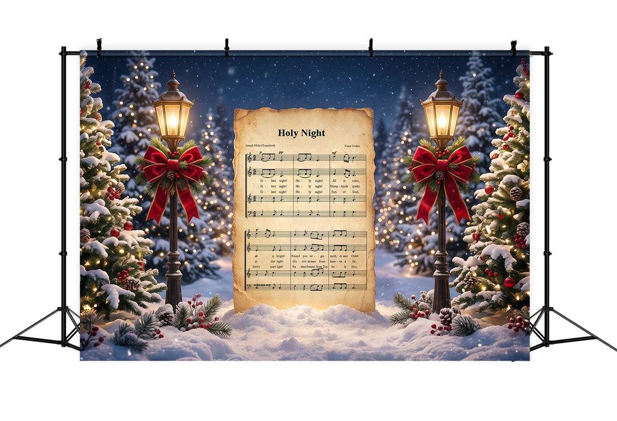 Weihnachtlicher Weihnachtslied Hintergrund Heilige Nacht Notenblätter RR610-167
