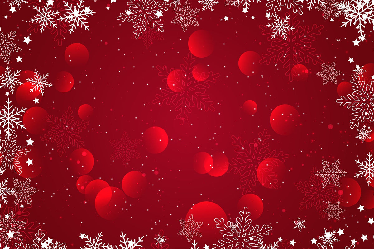 Weihnachtlicher Hintergrund Rote Schneeflocken Bokeh Muster RR610-169