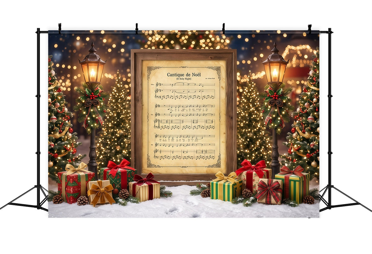 Weihnachtlicher Notenblatthintergrund Vintage Weihnachtslied Musikdekoration RR610-39