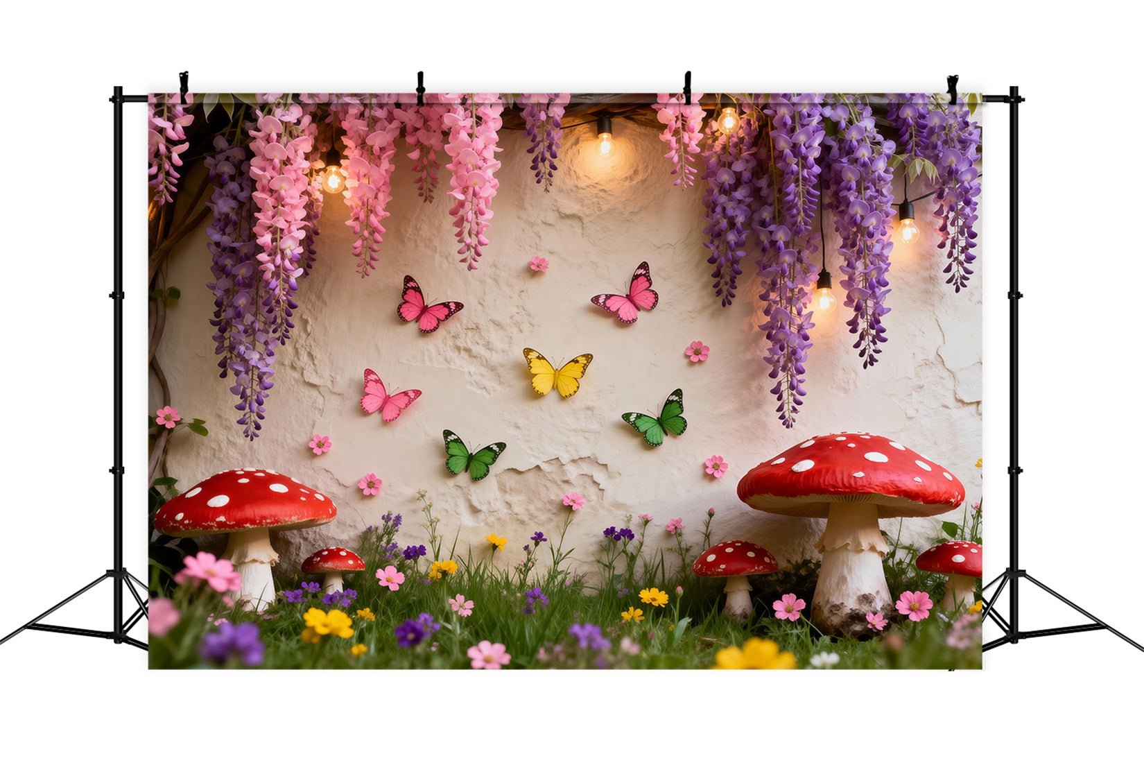 Ideen für Schmetterlings-Hintergründe Verzauberte Blumenfee-Wand Frühlingsbild-Hintergrund RR62-44
