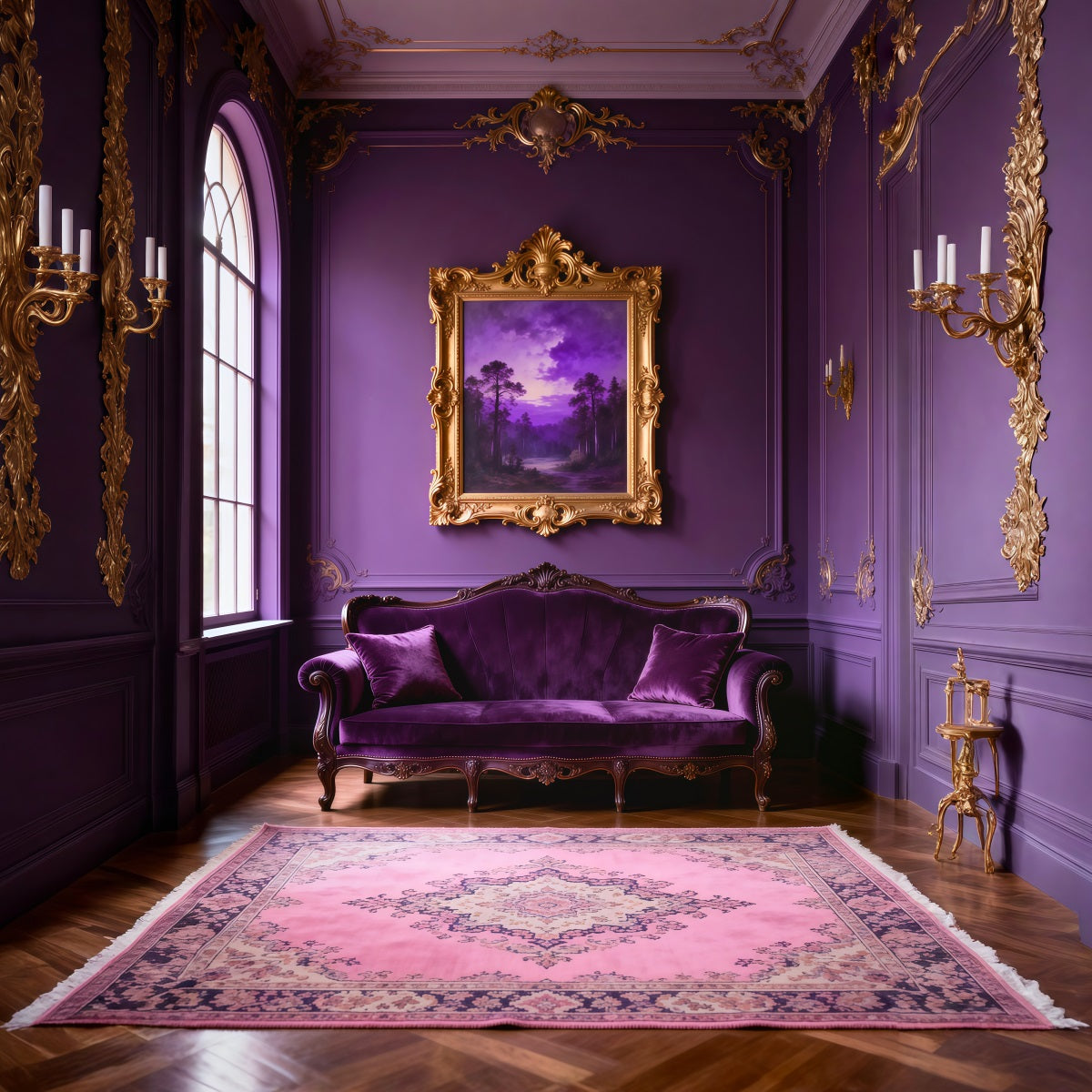 Hintergründe für Boudoir-Fotografie Königlicher Amethyst-Samt Lounge Retro-Hintergrund RR62-71