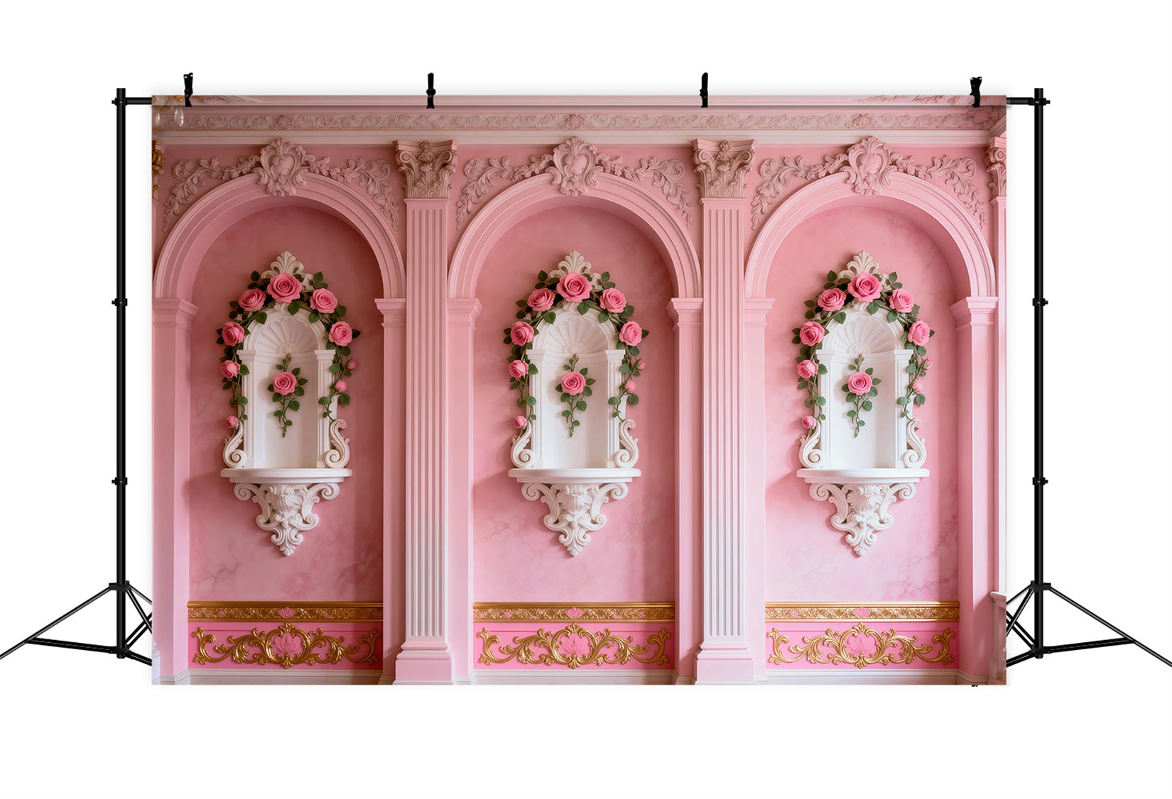 Boudoir-Fotografie-Hintergründe Blush Rose Alcove Arches Vintage-Wandhintergrund RR62-97
