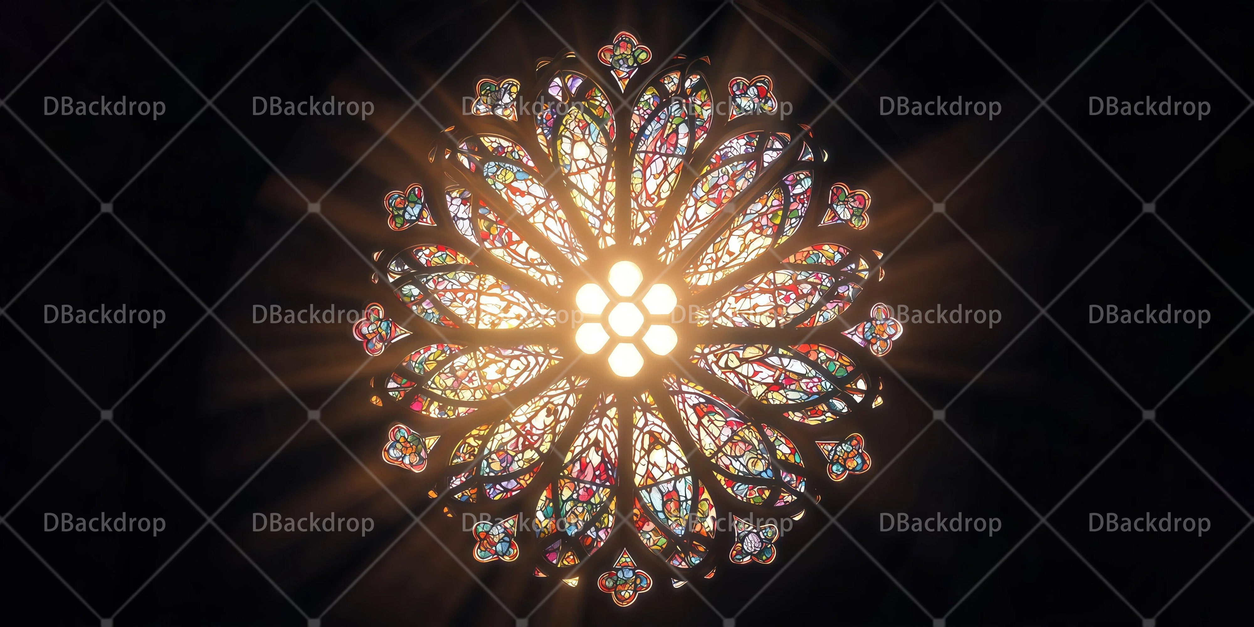 Kirche mit Buntglasfenstern Kulisse für Theaterstücke RR65-T79
